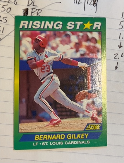1992 Score Rising Star Bernard Gilkey — front