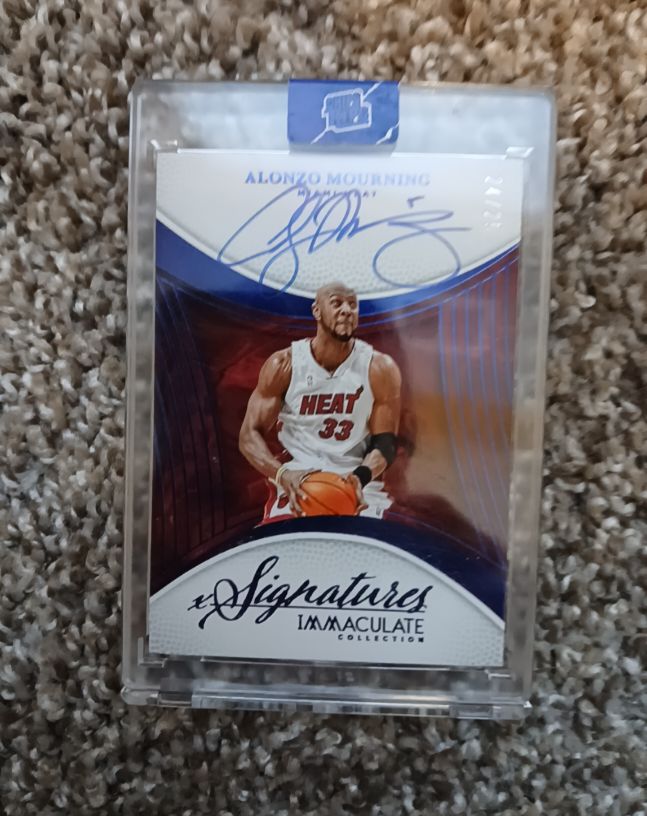 2022-23 Panini Immaculate Collection Signatures #xSignatures Alonzo Mourning — front