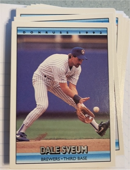 1992 Donruss #452 Dale Sveum Milwaukee Brewers — front