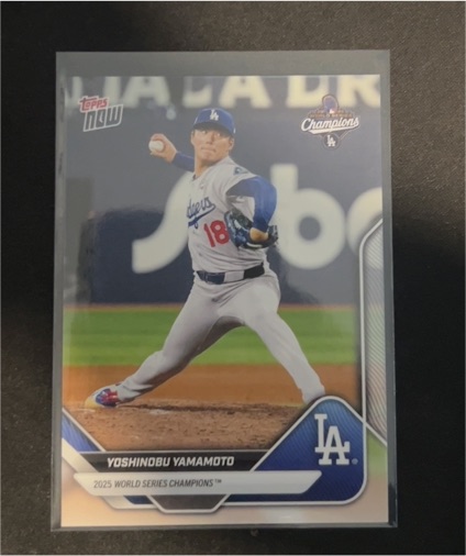 2025 Topps Now World Series Champions #WS-10 Yoshinobu Yamamoto — front
