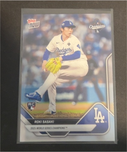 2025 Topps Now #WS-14 Roki Sasaki — front