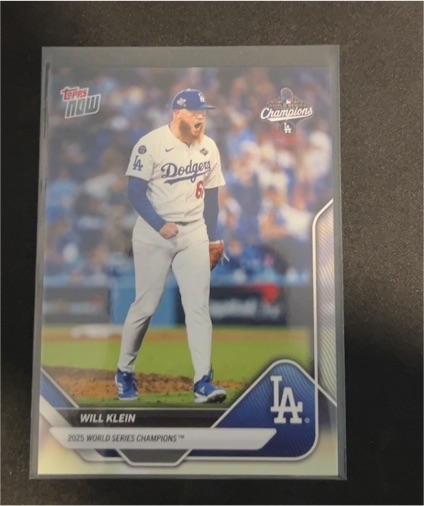 2025 Topps Now World Series Champions #WS-11 Will Klein — front
