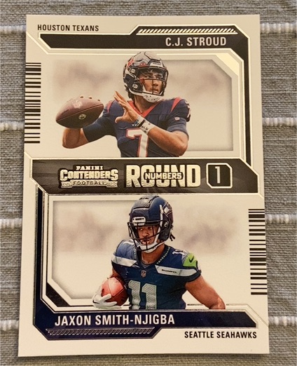 2023 Panini Contenders Round Numbers #4 C.J. Stroud & Jaxon Smith-Njigba — front