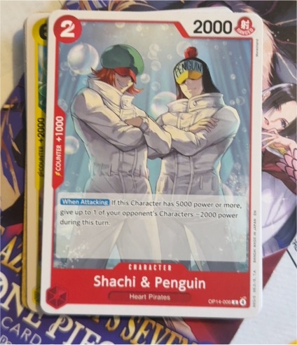 One Piece Card Game OP14-006 Shachi & Penguin — front
