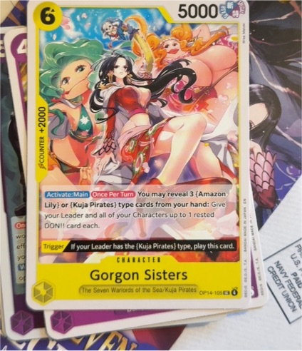One Piece TCG OP14-105 Gorgon Sisters — front