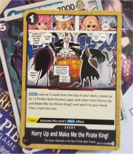 2022 One Piece OP14-097 Hurry Up and Make Me the Pirate King! — front