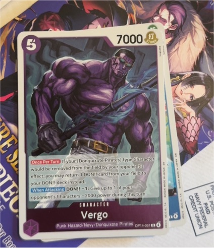 2022 One Piece Card Game OP14-061 Vergo — front