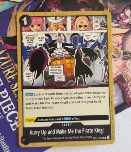 One Piece Card Game OP14-097 Hurry Up and Make Me the Pirate King! — front