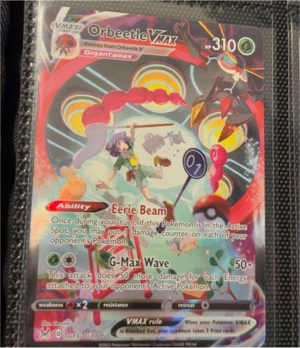 2022 Pokémon Sword & Shield Lost Origin #TG13 Orbeetle VMAX — front