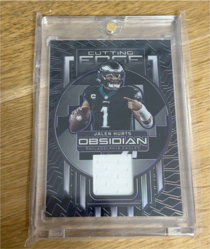 2023 Panini Obsidian Cutting Edge Memorabilia Jalen Hurts — front