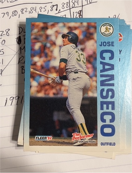 1992 Fleer The Performer Collection #13 Jose Canseco — front