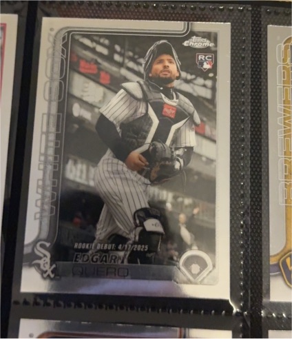 2025 Topps Chrome Update #USC169 Edgar Quero Rookie Debut — front