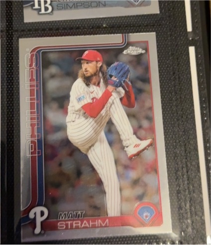 2025 Topps Chrome Matt Strahm — front