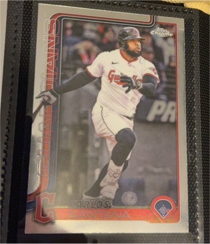 2025 Topps Chrome Update #USC11 Carlos Santana — front
