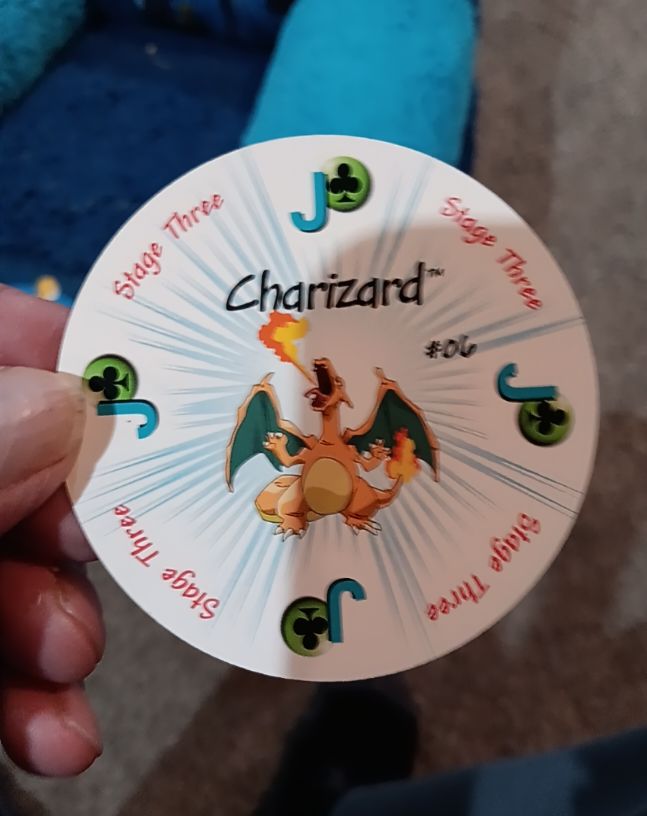 1999 Pokémon Rummy Jack of Clubs #6 Charizard — front