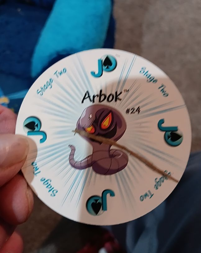 1999 Pokemon Rummy #24 Arbok — front