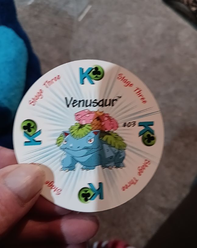 1999 Pokémon Rummy Venusaur King of Clubs #3 — front