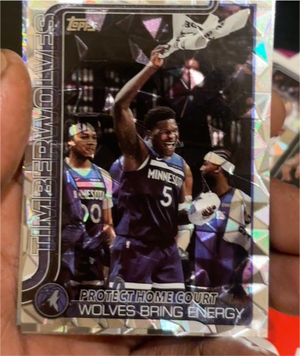 2025-26 Topps #287 Protect Home Court Wolves Bring Energy Anthony Edwards — front