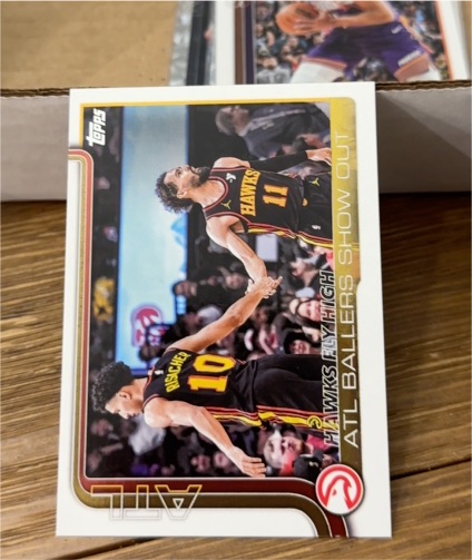 2025-26 Topps #282 Hawks Fly High: ATL Ballers Show Out — front