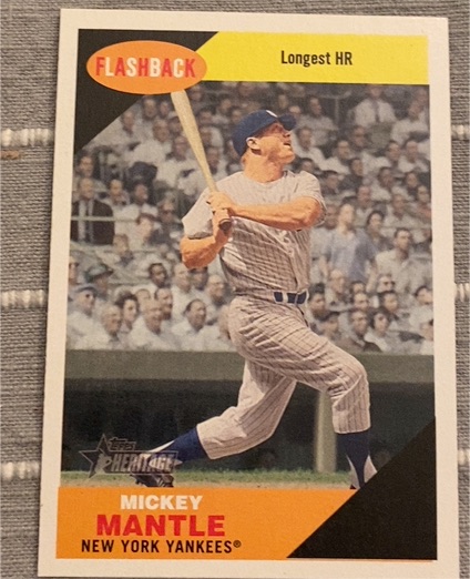 2009 Topps Heritage Baseball Flashbacks #BF1 Mickey Mantle — front