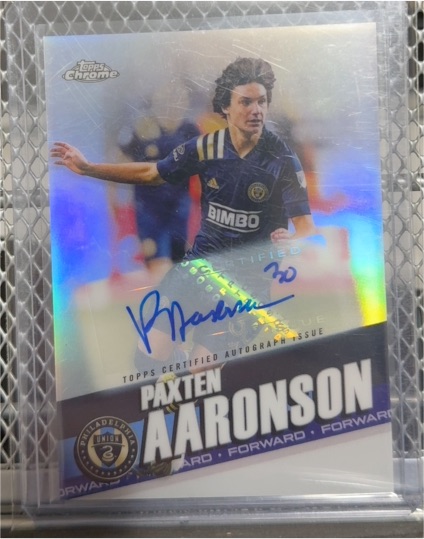 2022 Topps Chrome MLS #14 Paxten Aaronson — front