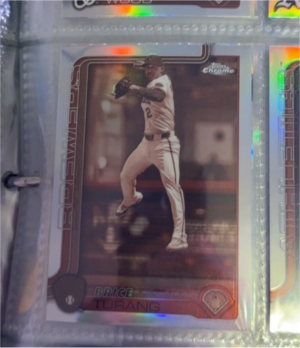 2025 Topps Chrome #109 Brice Turang Sepia Refractor — front