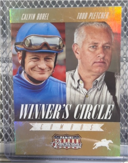 2015 Panini Americana #1 Calvin Borel / Todd Pletcher Winner's Circle Combos — front