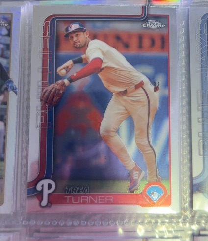 2025 Topps Chrome #450 Trea Turner — front