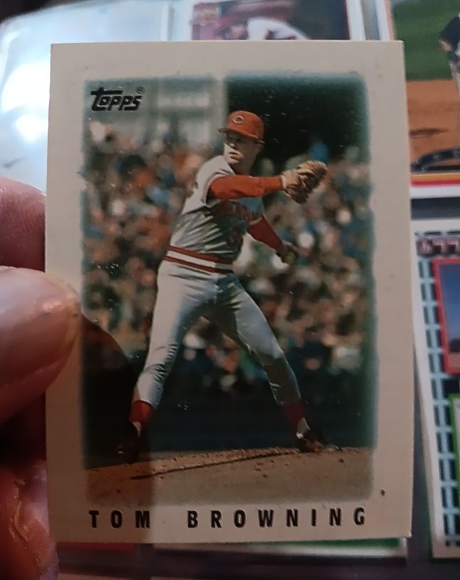 1986 Topps Mini Leaders #40 Tom Browning — front