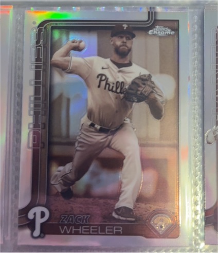 2025 Topps Chrome #189 Zack Wheeler Sepia Refractor — front