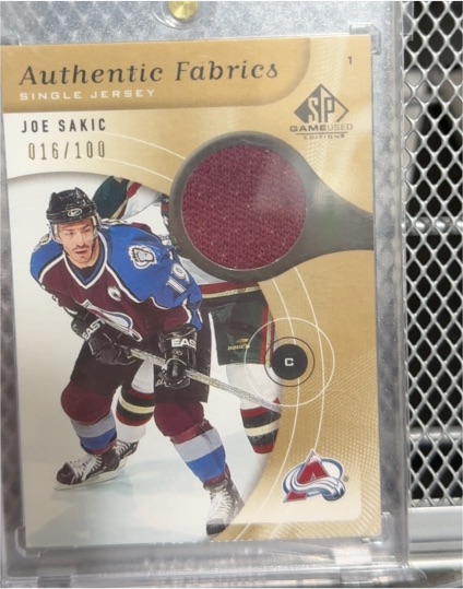 2005-06 SP Game Used Authentic Fabrics #AF-JS Joe Sakic — front
