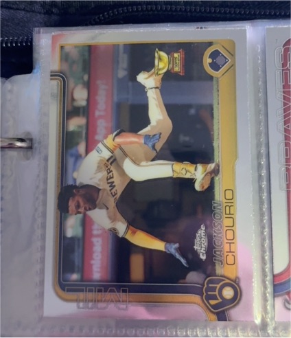 2025 Topps Chrome #262 Jackson Chourio Milwaukee Brewers — front