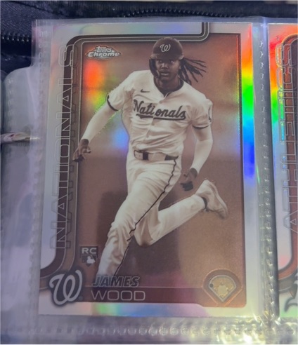 2025 Topps Chrome #132 James Wood Sepia Refractor — front