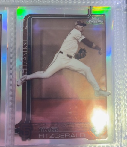 2025 Topps Chrome #30 Tyler Fitzgerald Sepia Refractor — front