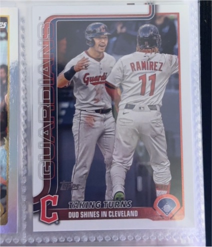 2025 Topps Update #US26 José Ramírez / Steven Kwan — front