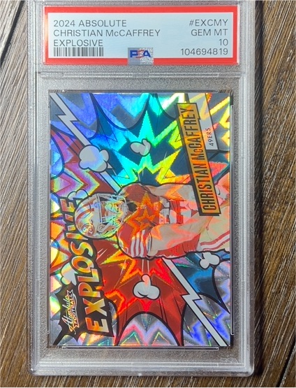 2024 Panini Absolute Explosive #EXCMY Christian McCaffrey — front