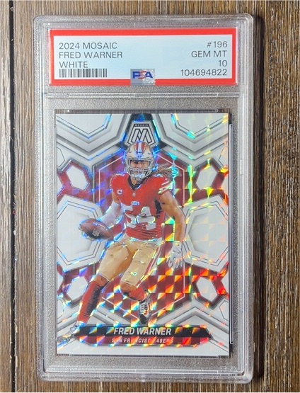2024 Panini Mosaic #196 Fred Warner White — front