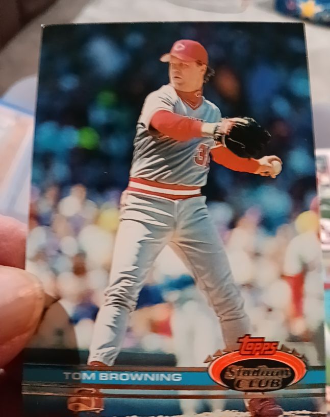 1991 Topps Stadium Club #235 Tom Browning — front