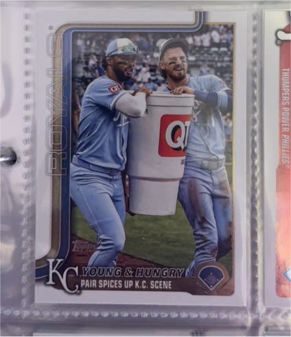 2025 Topps Update #US209 Young & Hungry MJ Melendez & Bobby Witt Jr. — front