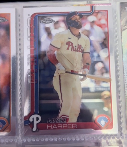 2025 Topps Chrome #150 Bryce Harper — front