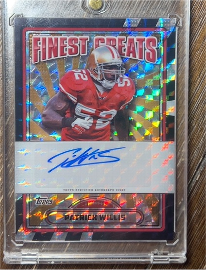 2024 Topps Finest Finest Greats Autographs Patrick Willis — front
