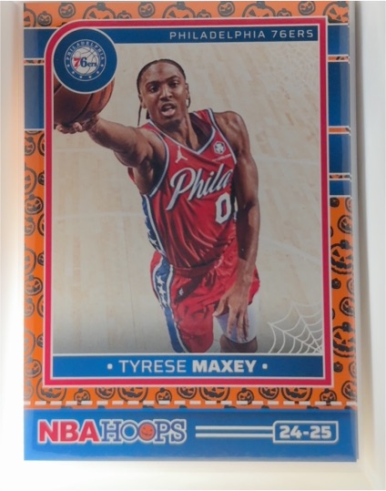 2024-25 Panini Hoops Haunted Hoops #195 Tyrese Maxey — front
