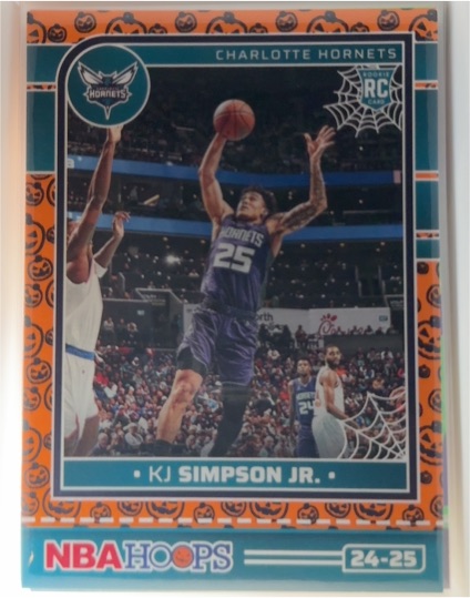2024-25 Panini NBA Hoops Haunted Hoops #233 KJ Simpson Jr. — front