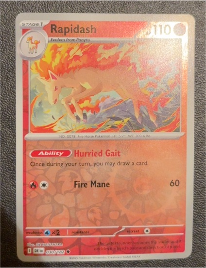 2025 Pokémon SV10: Destined Rivals #030 Rapidash — front