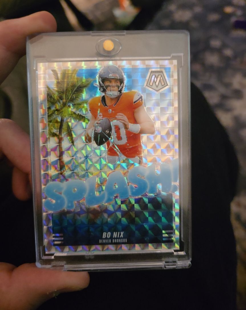 2025 Panini Mosaic #1 Bo Nix Splash! Mosaic Prizm — front