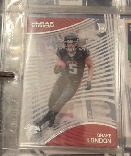 2022 Panini Chronicles Clear Vision #CVR-17 Drake London — front
