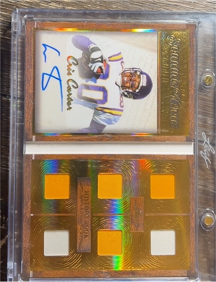 2025 Leaf History Book #Auto & Relic Booklet Cris Carter — front
