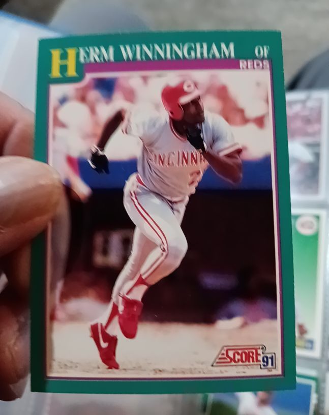 1991 Score #RED5 Herm Winningham — front