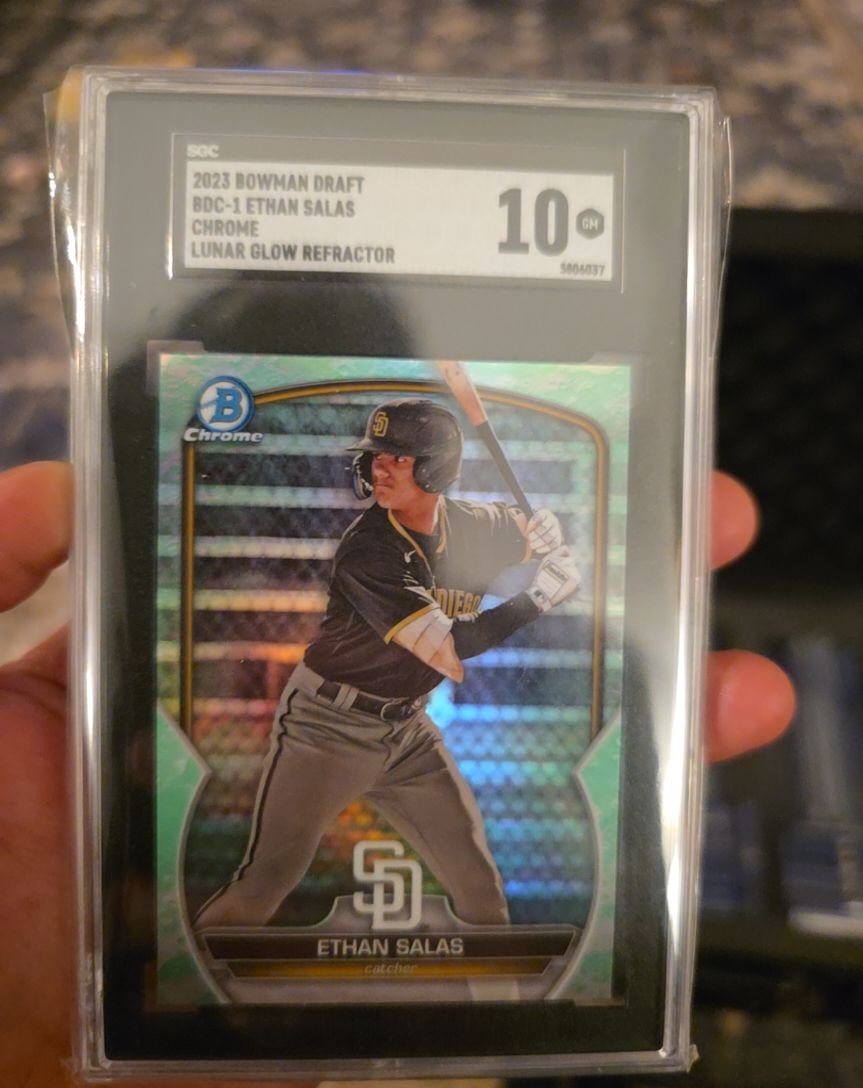 2023 Bowman Draft #BDC-1 Ethan Salas Lunar Glow Refractor — front