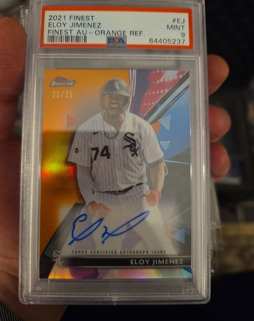 2021 Topps Finest #EJ Eloy Jimenez — front